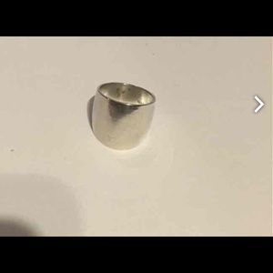 Sterling silver cigar band ring